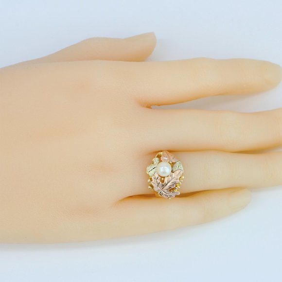 10k Tri-Tone Gold Black Hills Pearl Ring - Picture 8 of 8